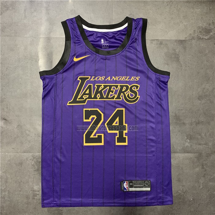 Camiseta Los Angeles Lakers Kobe Bryant NO 24 Ciudad 2018 Violeta